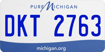 MI license plate DKT2763
