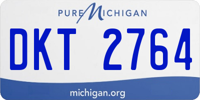 MI license plate DKT2764