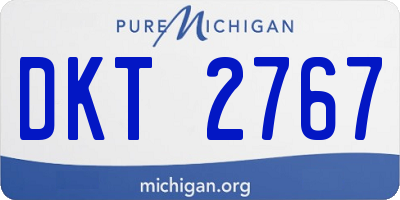 MI license plate DKT2767