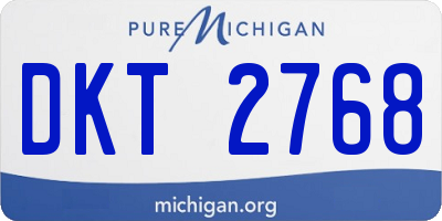 MI license plate DKT2768