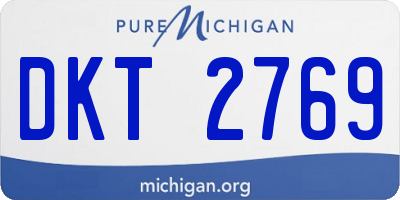 MI license plate DKT2769