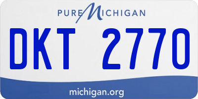 MI license plate DKT2770