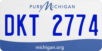 MI license plate DKT2774