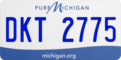 MI license plate DKT2775