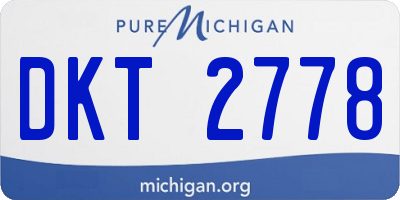 MI license plate DKT2778