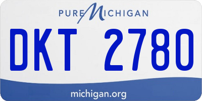 MI license plate DKT2780