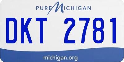 MI license plate DKT2781