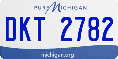 MI license plate DKT2782