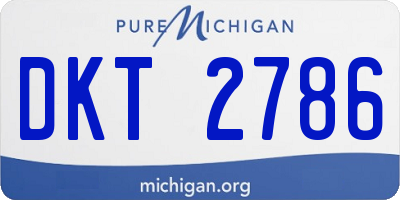 MI license plate DKT2786