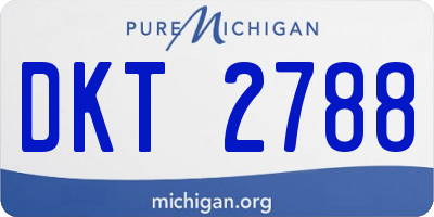 MI license plate DKT2788