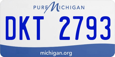 MI license plate DKT2793