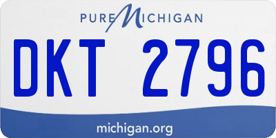 MI license plate DKT2796