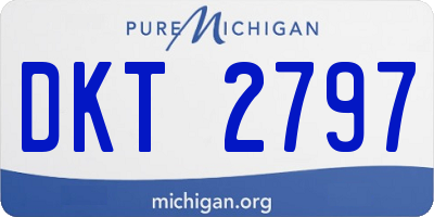 MI license plate DKT2797