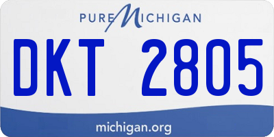 MI license plate DKT2805