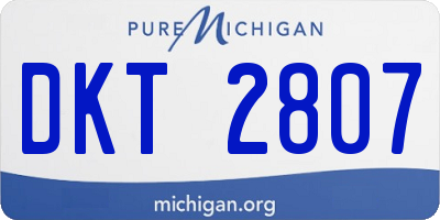MI license plate DKT2807