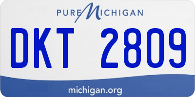 MI license plate DKT2809
