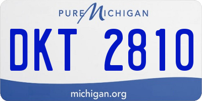 MI license plate DKT2810
