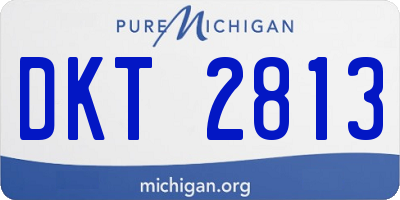 MI license plate DKT2813