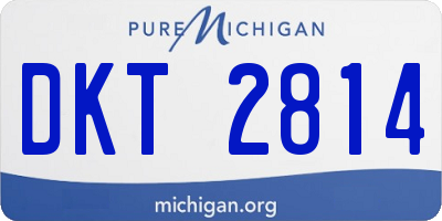 MI license plate DKT2814