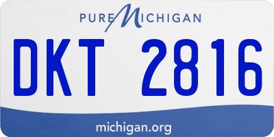 MI license plate DKT2816