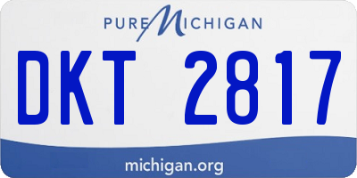 MI license plate DKT2817