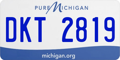 MI license plate DKT2819