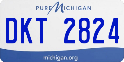 MI license plate DKT2824