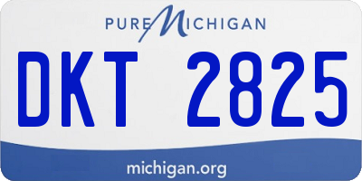 MI license plate DKT2825