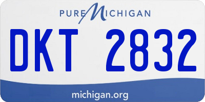 MI license plate DKT2832