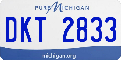 MI license plate DKT2833