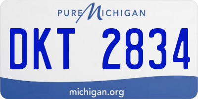 MI license plate DKT2834
