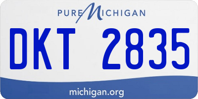 MI license plate DKT2835