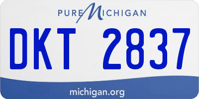 MI license plate DKT2837