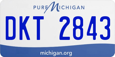 MI license plate DKT2843