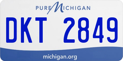 MI license plate DKT2849