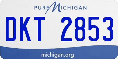 MI license plate DKT2853