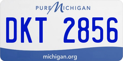 MI license plate DKT2856