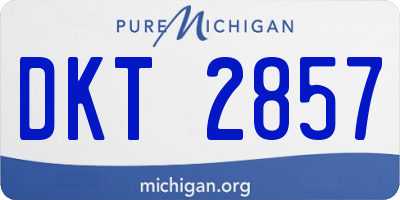 MI license plate DKT2857