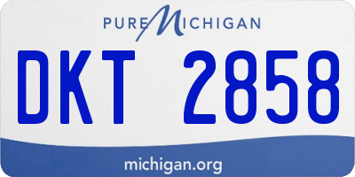 MI license plate DKT2858