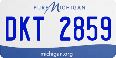 MI license plate DKT2859