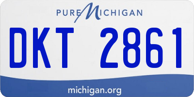 MI license plate DKT2861
