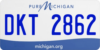 MI license plate DKT2862