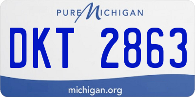 MI license plate DKT2863
