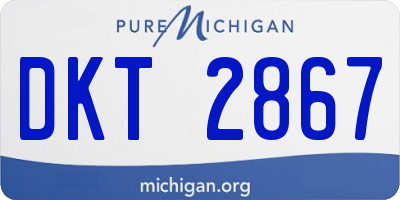 MI license plate DKT2867