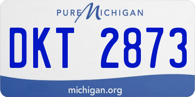 MI license plate DKT2873