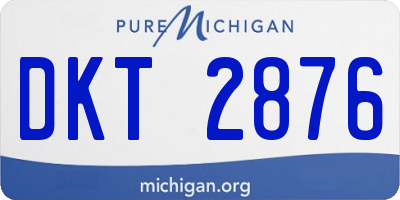 MI license plate DKT2876