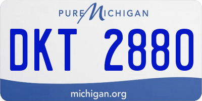 MI license plate DKT2880