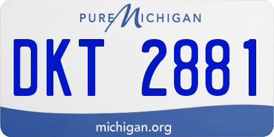 MI license plate DKT2881