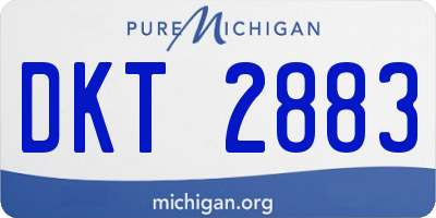 MI license plate DKT2883