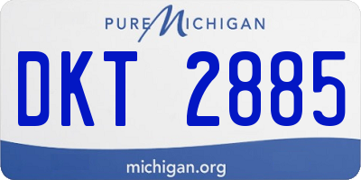 MI license plate DKT2885